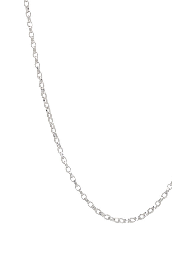 Marlo Laz - White Gold Rolo Chain Necklace