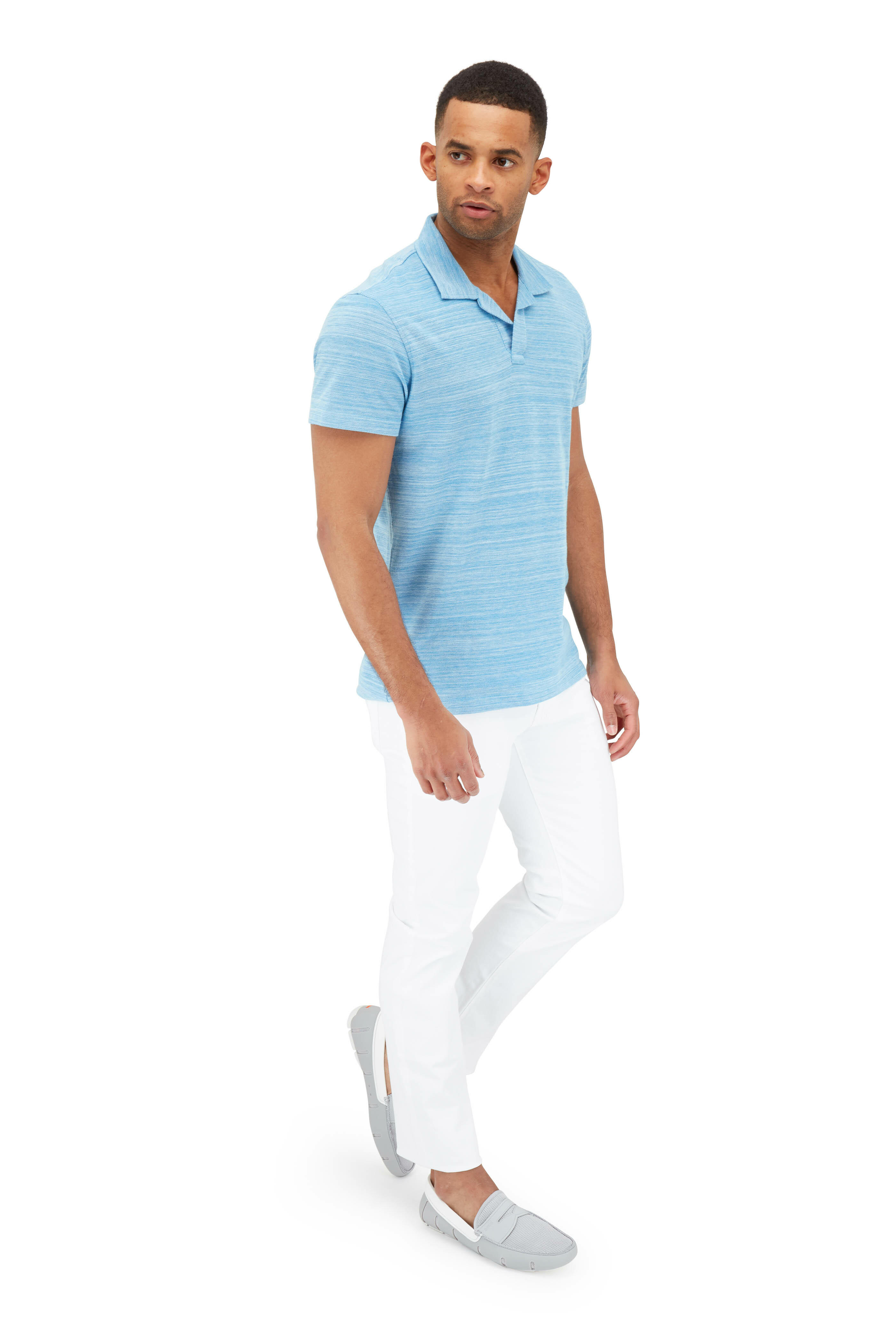 Orlebar Brown Felix Bahama Blue Resort Polo Mitchell Stores