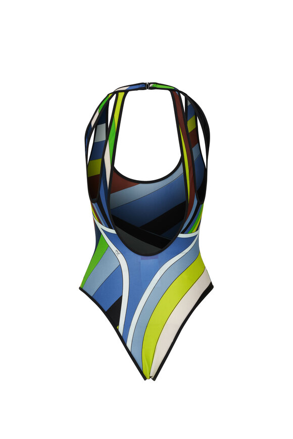 Pucci - Iride Print Cut Out Swimsuit 