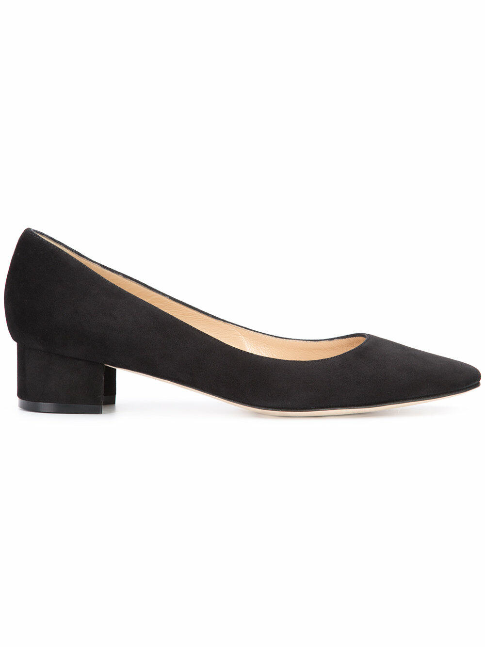【期間限定！最安値挑戦】 Manolo Blahnik 30mm Pump, Low-Heel Suede Black Listony - 靴