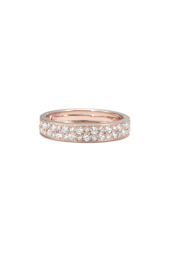 Nam Cho 18K Rose Gold Modern Pavé Diamond Ring