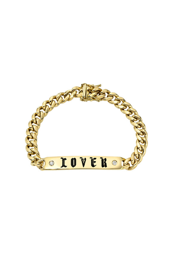 Dru 14k Yellow Gold Lover ID Bracelet