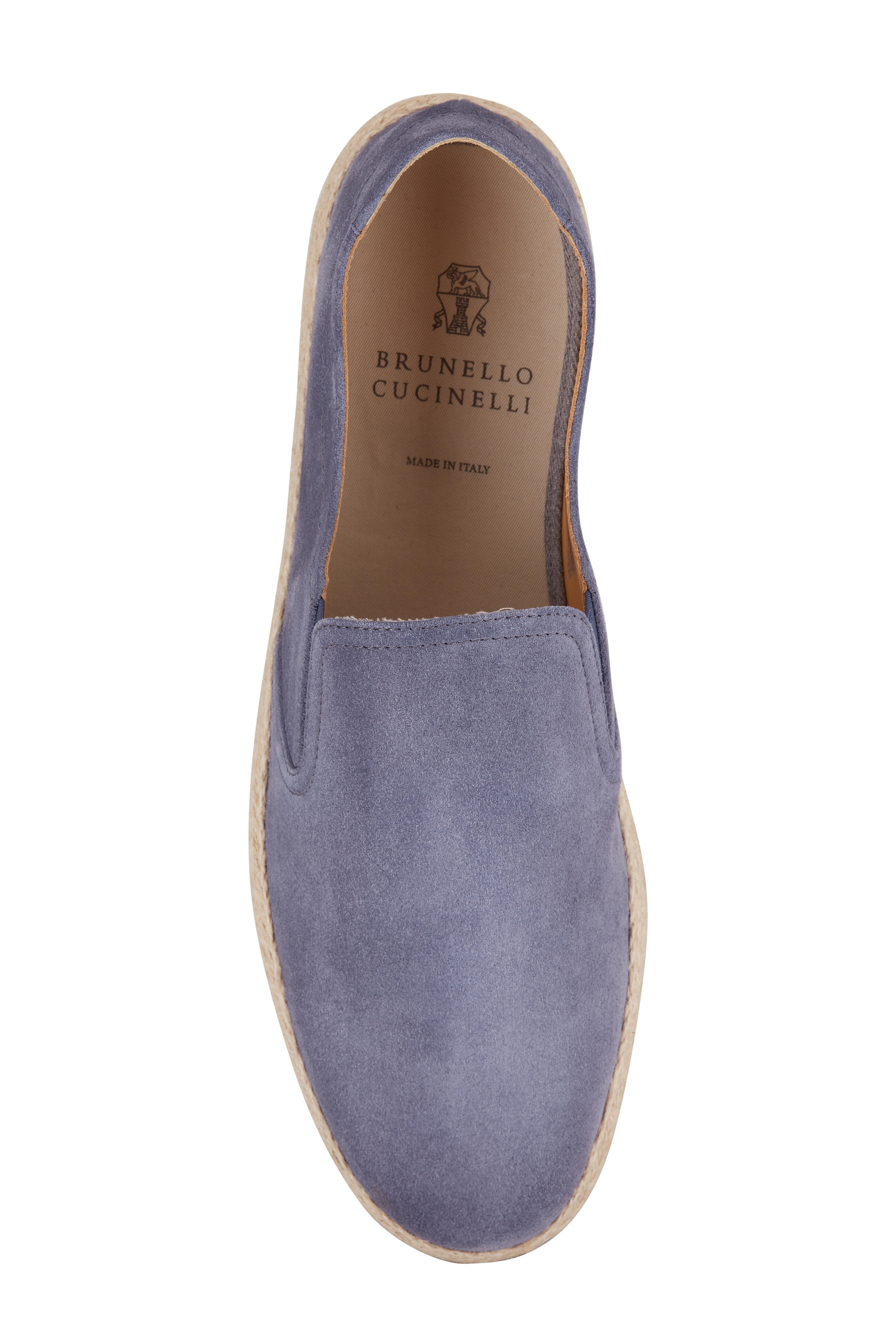 Brunello Cucinelli - Light Blue Suede Espadrille Loafer
