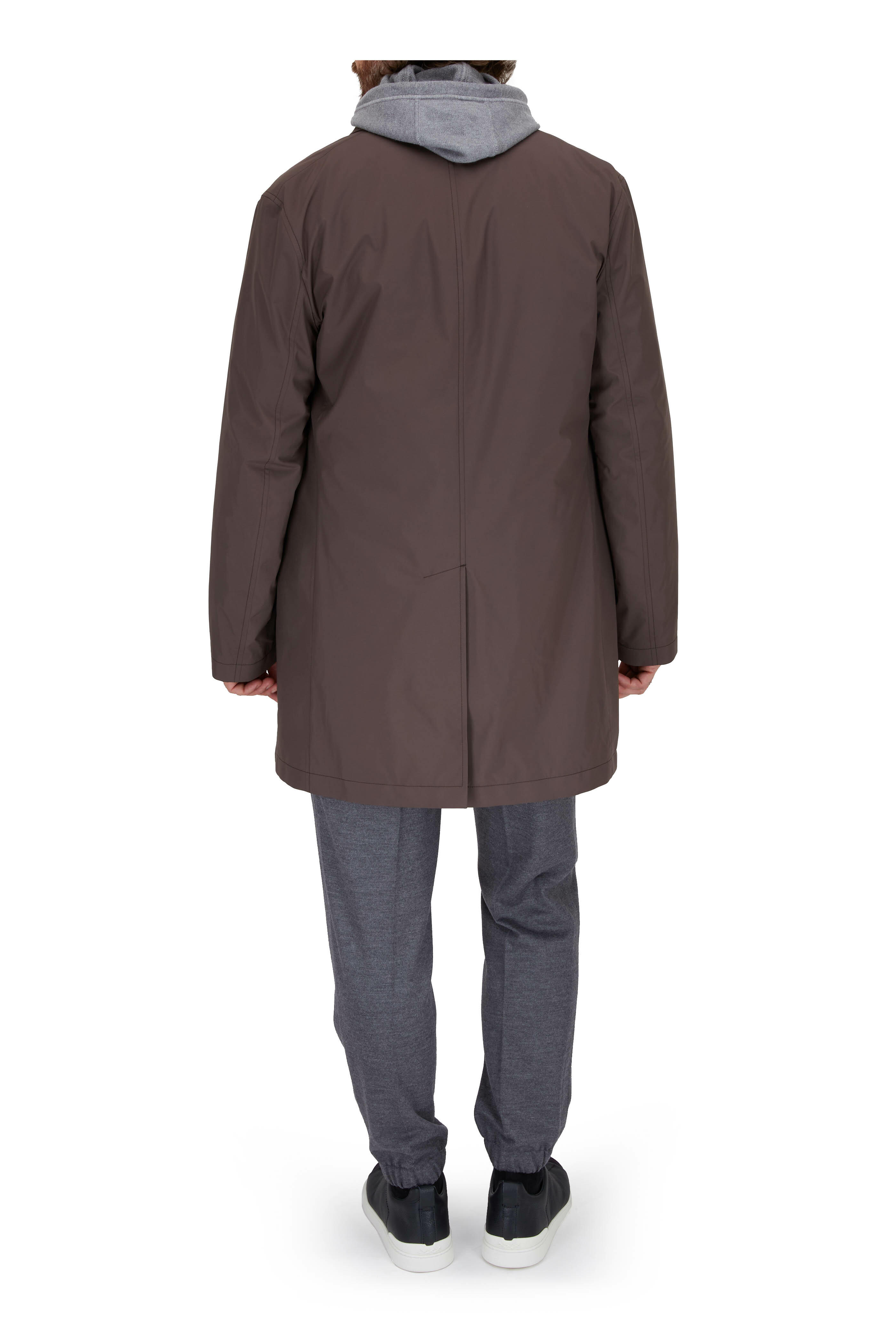 Zegna - Gray Cotton & Cashmere Hoodie | Mitchell Stores