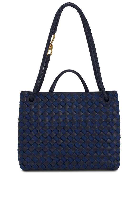 Bottega Veneta - Medium Andiamo Abyss Denim & Leather Bag 