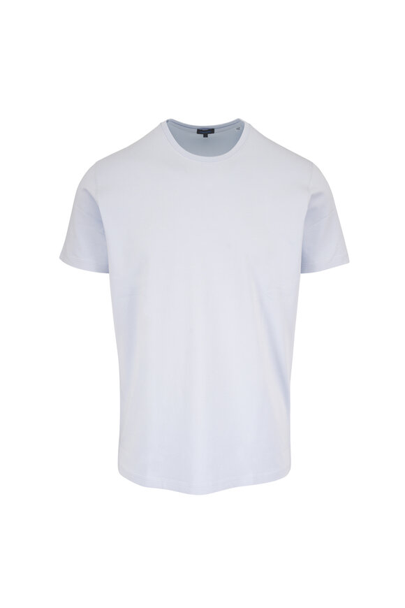 Patrick Assaraf Blue Ice Stretch Cotton T-Shirt - view 1