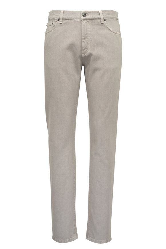 Zegna - Tan Cotton Five Pocket Pant