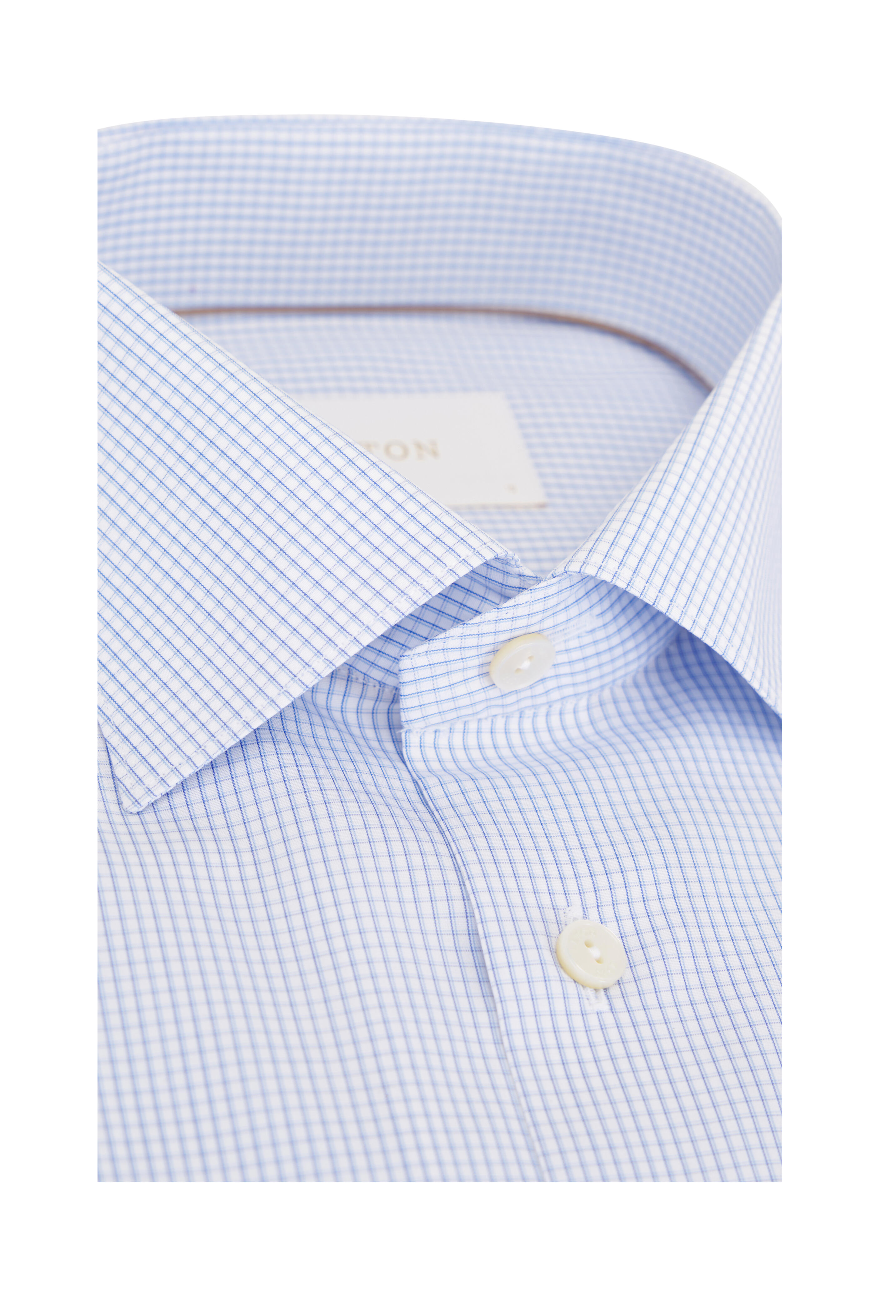 Eton - Blue Check Cotton Dress Shirt
