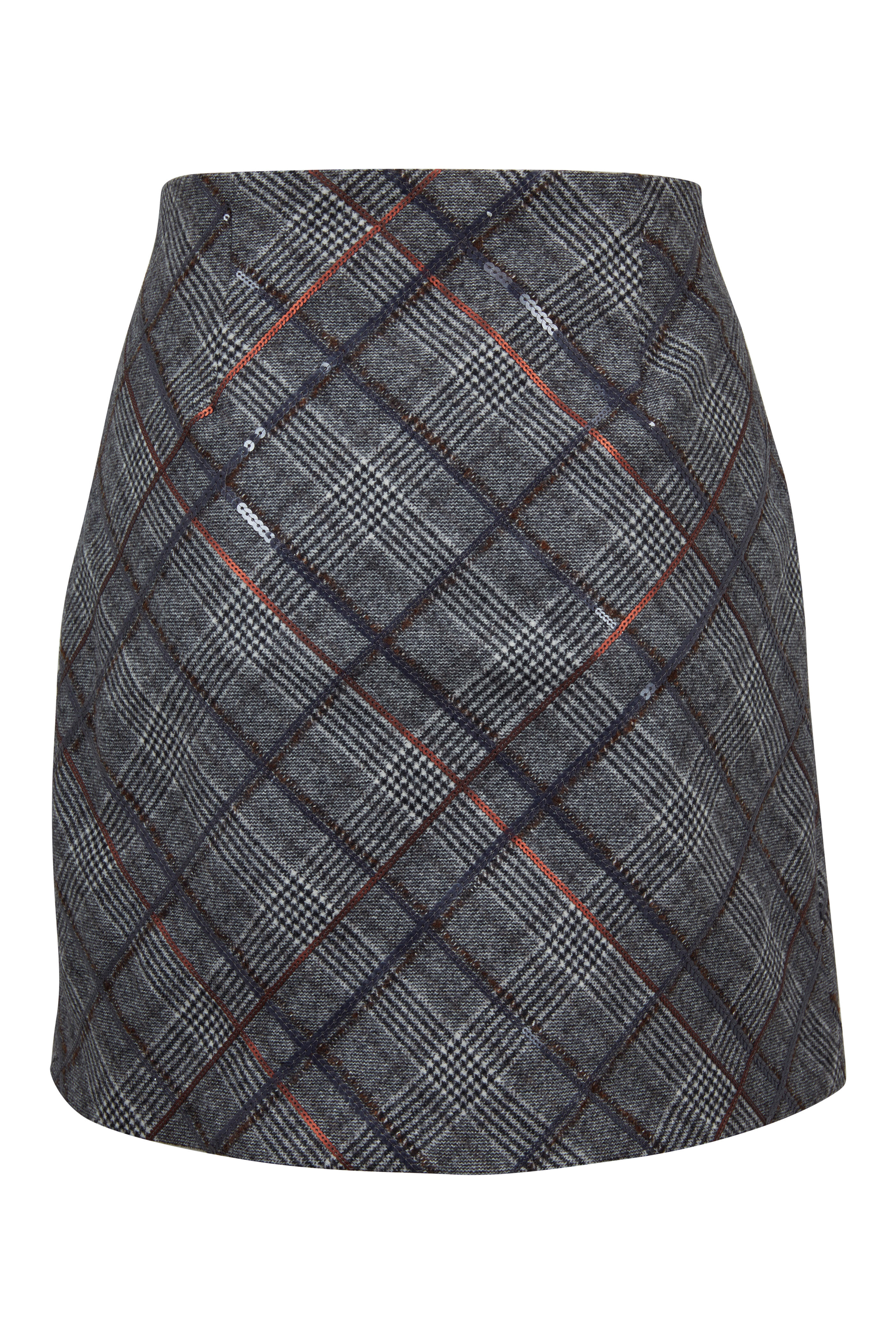 スカート BRUNELLO CUCINELLI Women Mid Skirts MP940G3875C8909 Gray Brunello Cucinelli - Gray Wool A-Line Midi Skirt