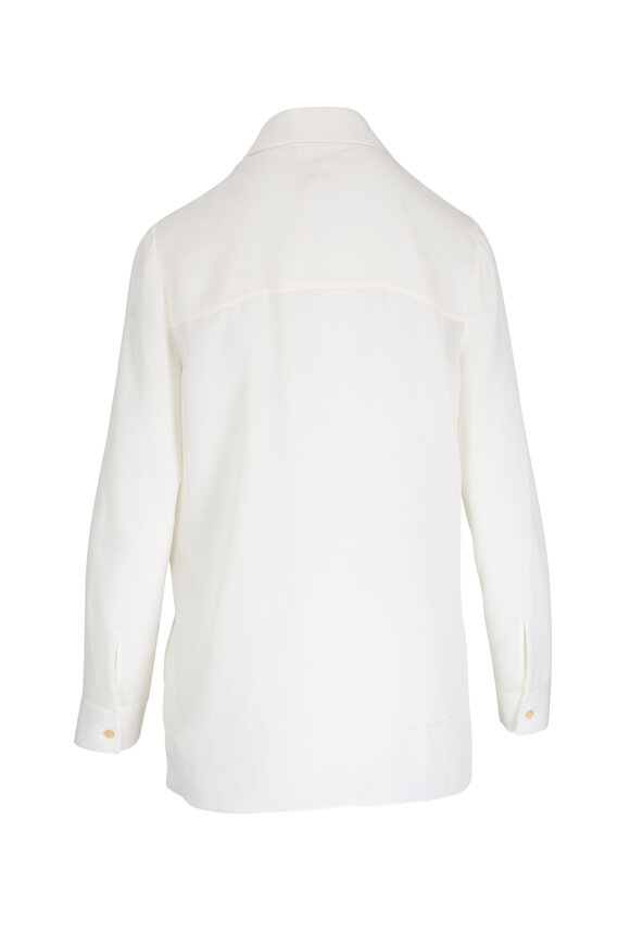 Khaite - Luka Cream Silk Button Up Blouse