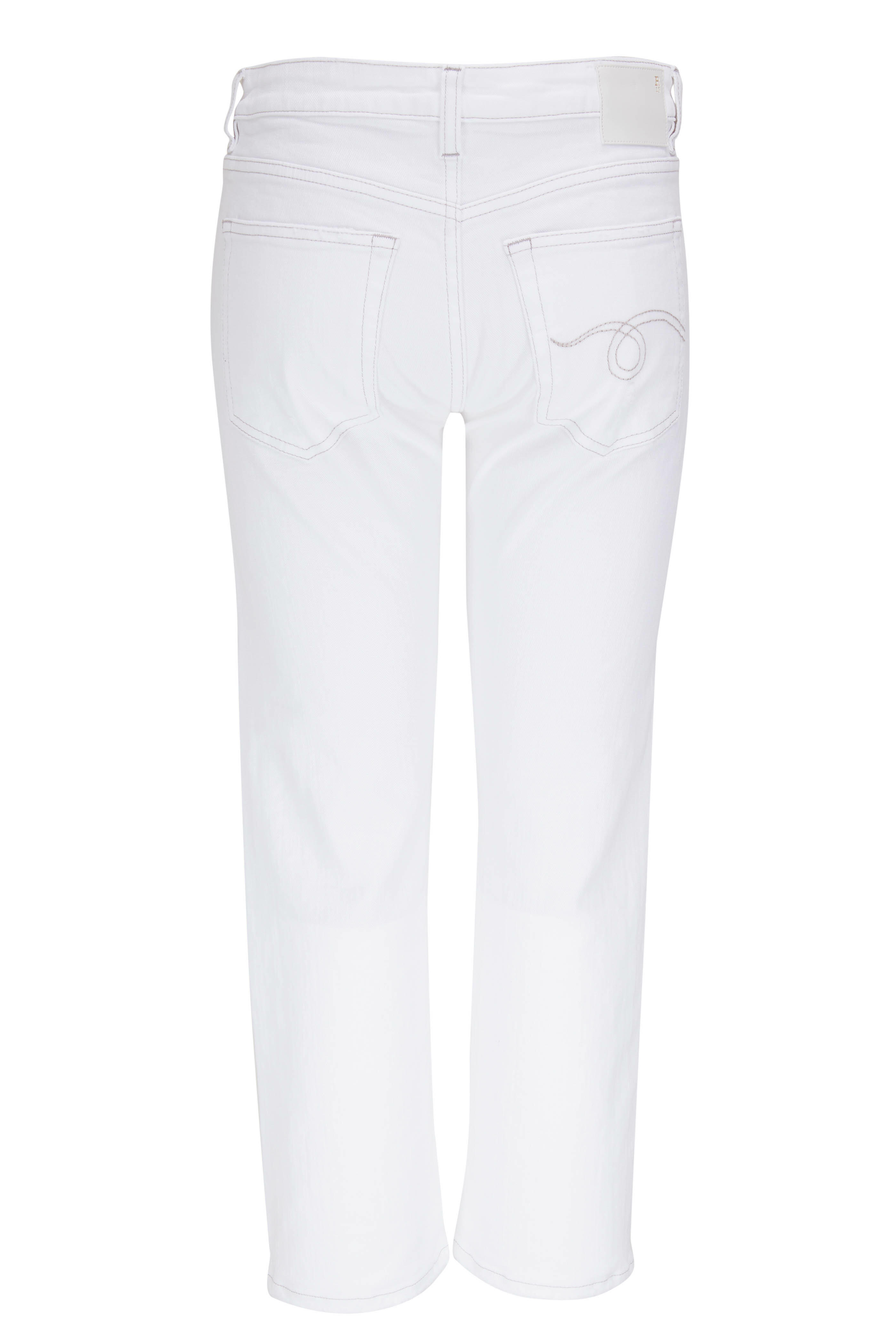 R13 Boy Bale White Straight Leg Jean Mitchell Stores