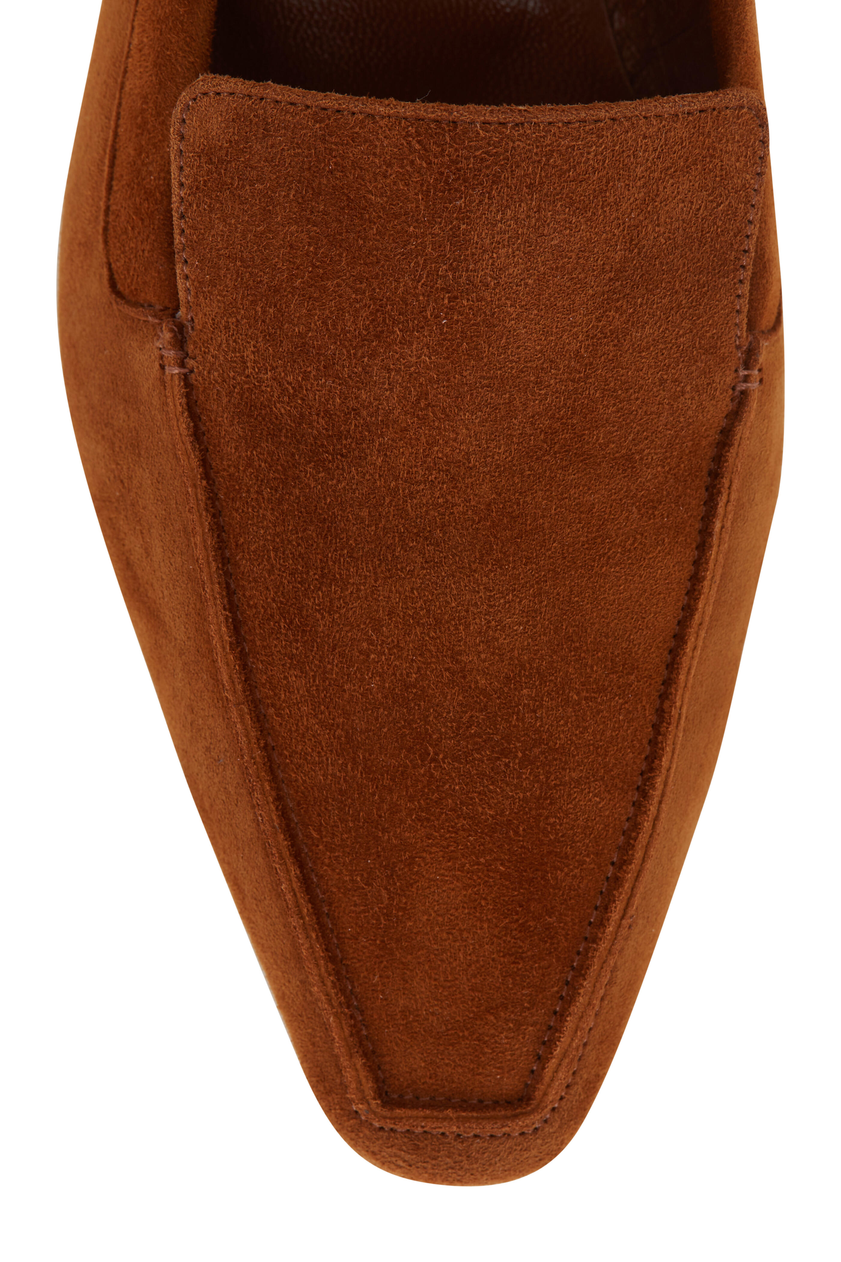 Manolo Blahnik - Pitaneta Cognac Suede Flat