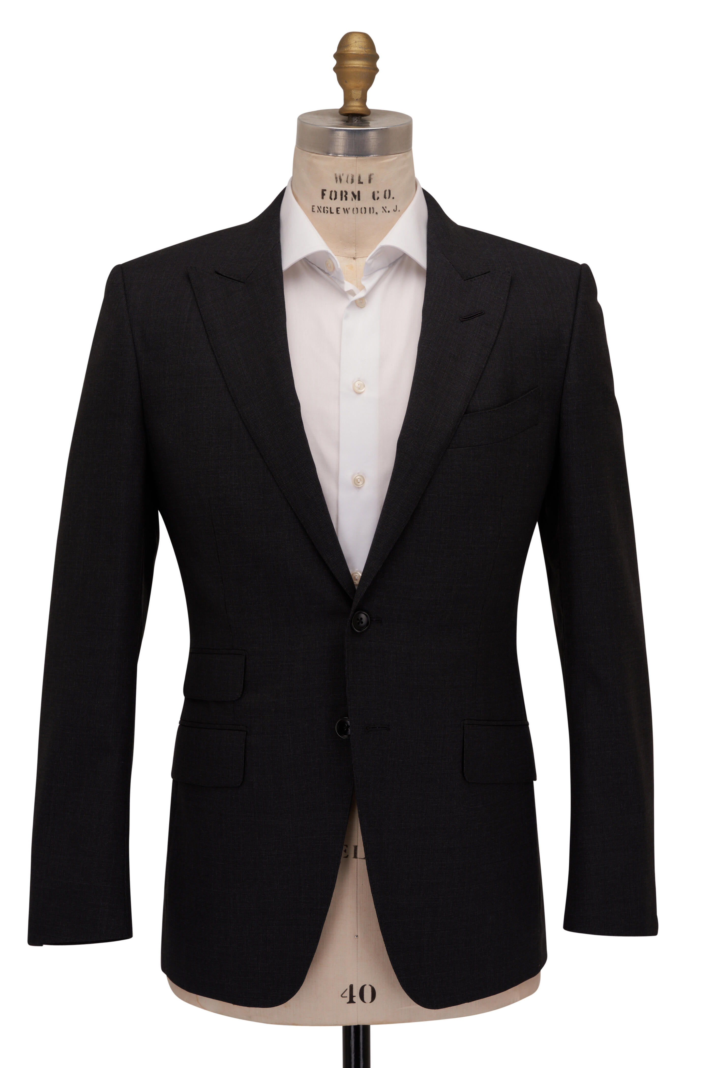 Tom Ford - O'Connor Anthracite Micro Check Wool Suit