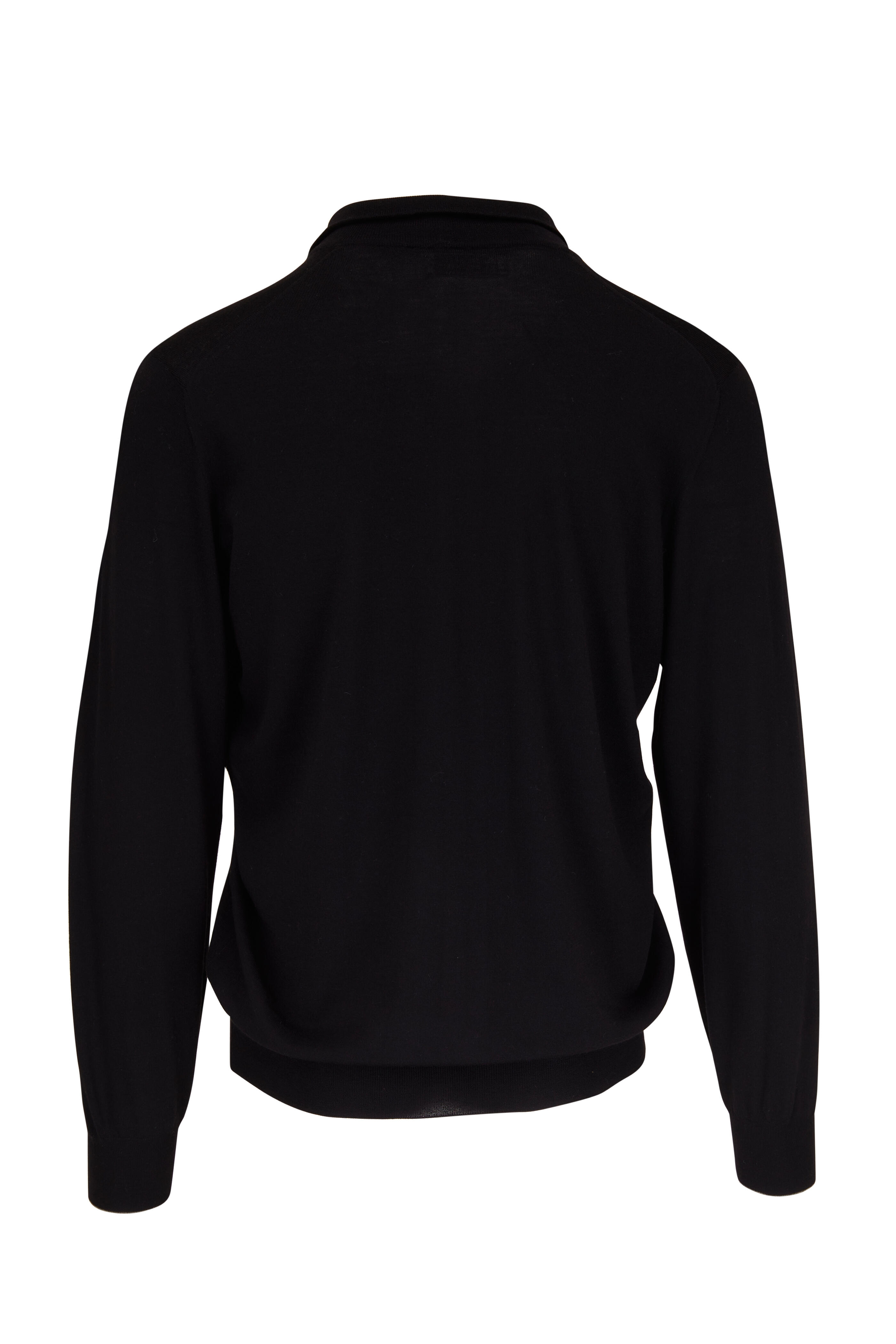 Brunello Cucinelli - Black Wool & Cashmere Full Zip Sweater
