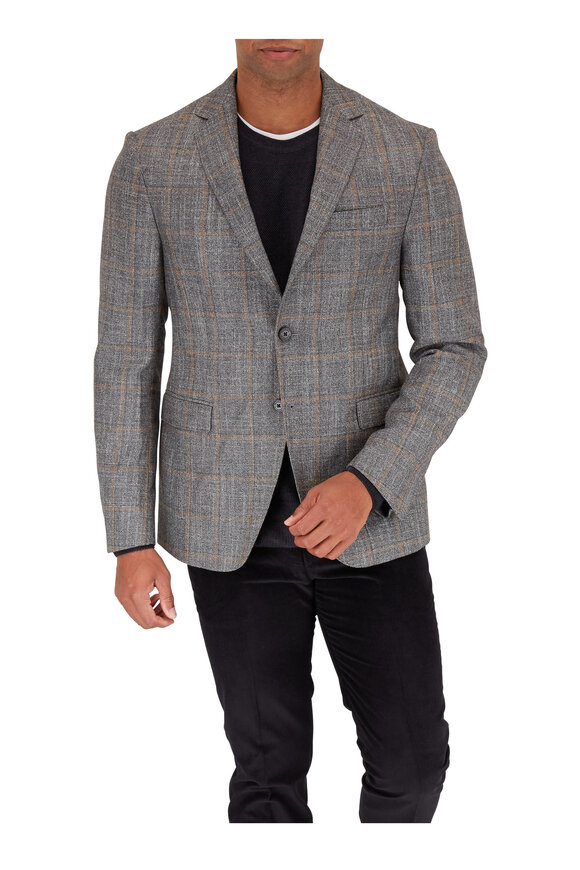 Maurizio Baldassari - Gray & Tan Windowpane Sportcoat