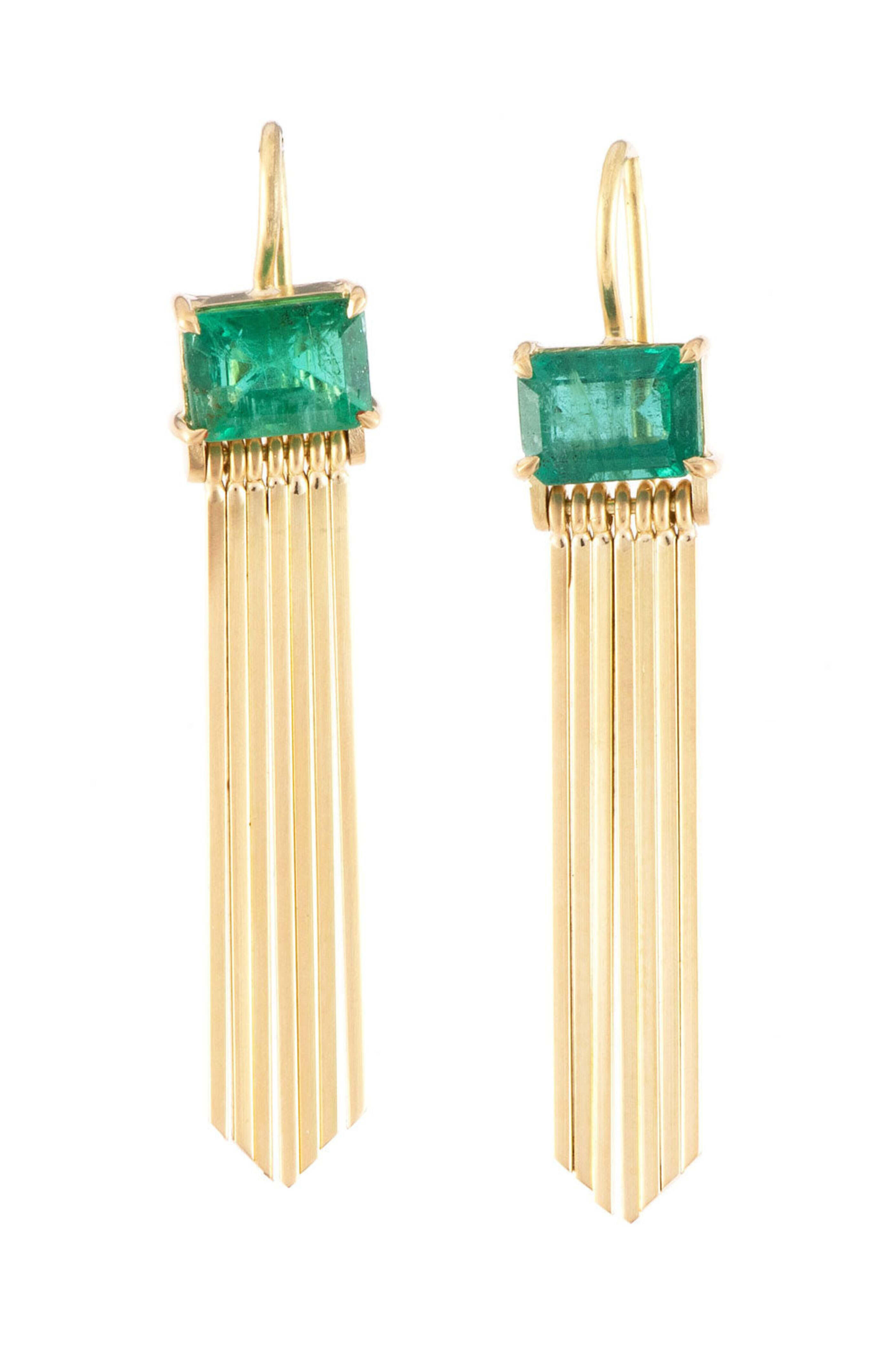 Sylva & Cie - Zambian Emerald Sima Earrings