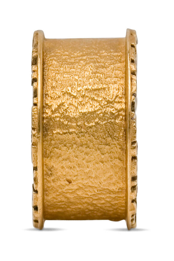 Coomi Yellow Gold Sagrada Passion Wide Band Ring - view 5