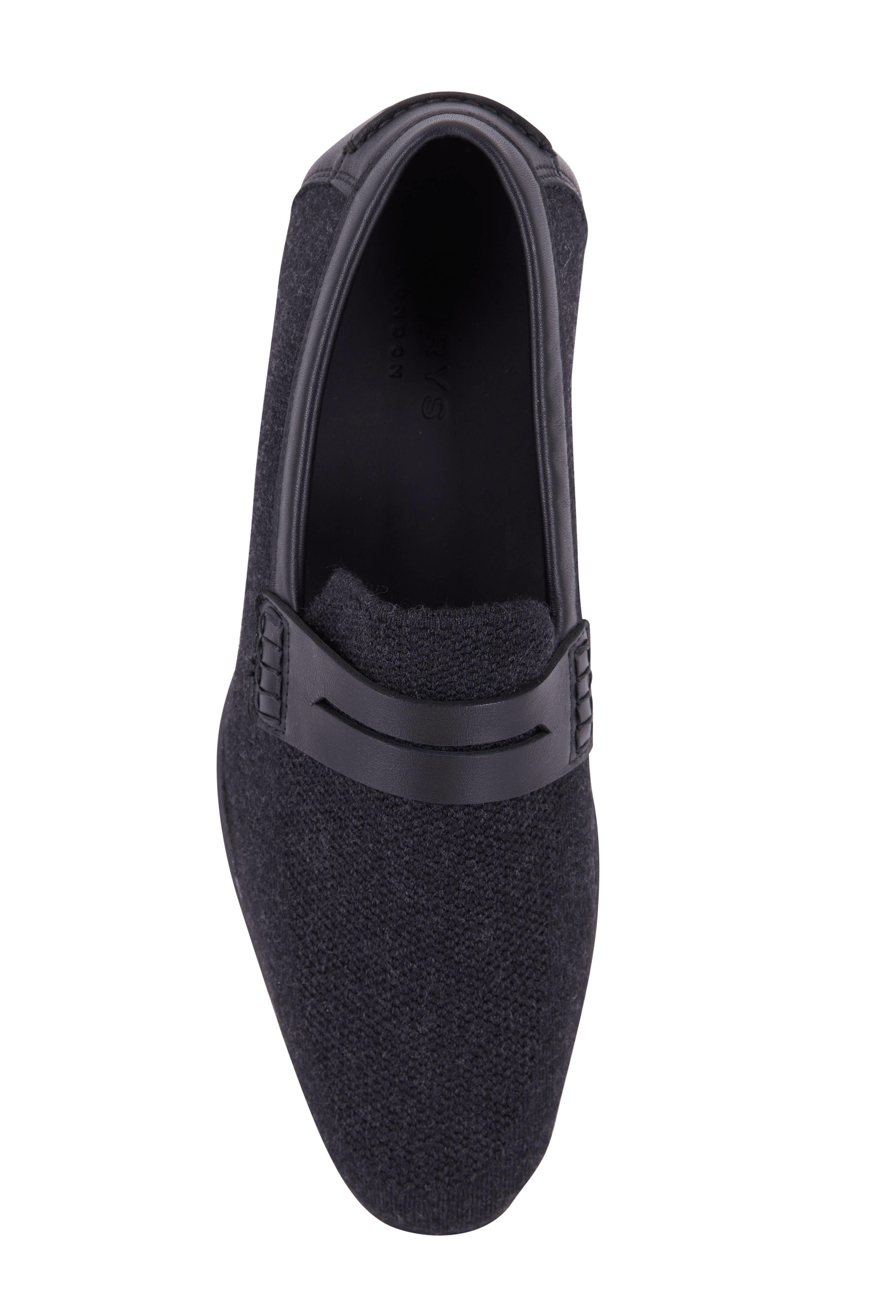 Harrys of London - Basel Charcoal Knit Wool Loafer