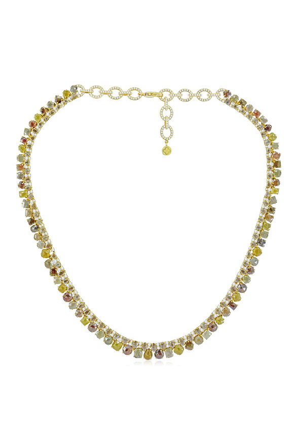 Sutra 18k Yellow Gold Diamond Necklace