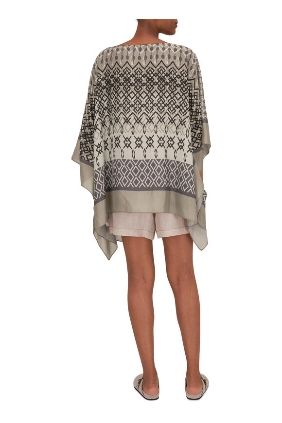 Brunello Cucinelli - Mediterraneo Print Silk Poncho 