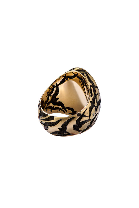Castro Smith Black Diamond Bird Galaxy Ring - view 2