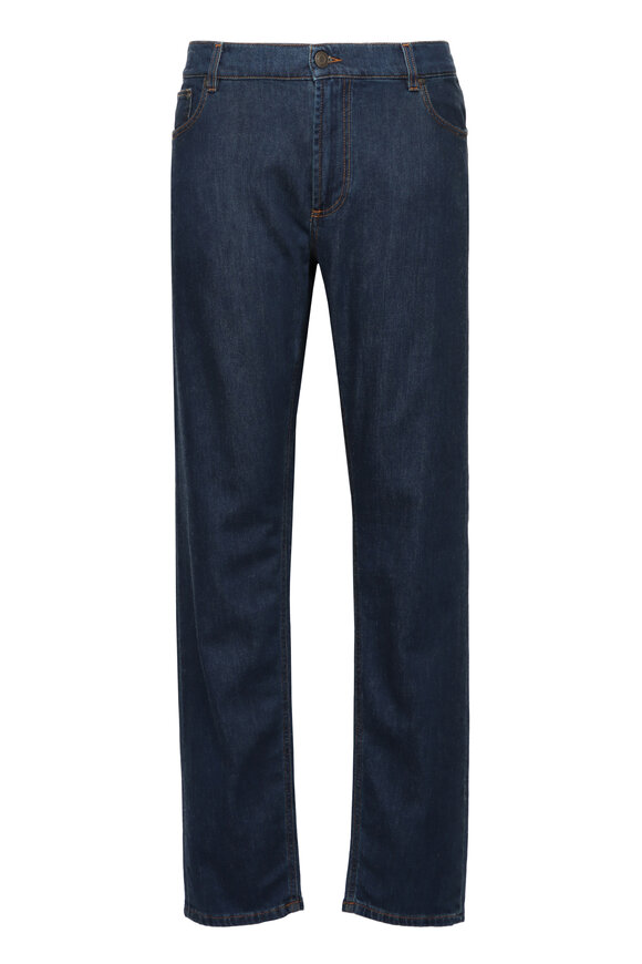 Marco Pescarolo Dark Blue Denim Five Pocket Pant