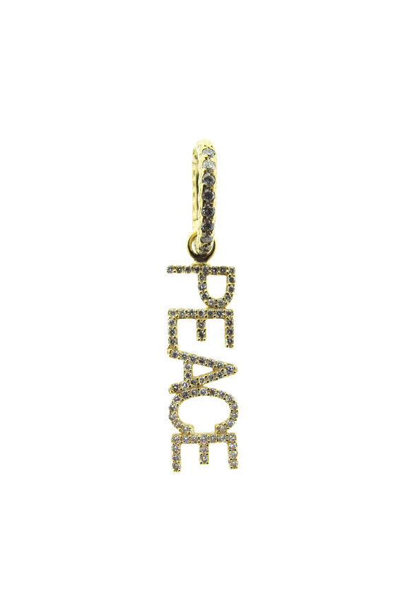 Loree Rodkin Pave Peace Letter Pendant - view 1
