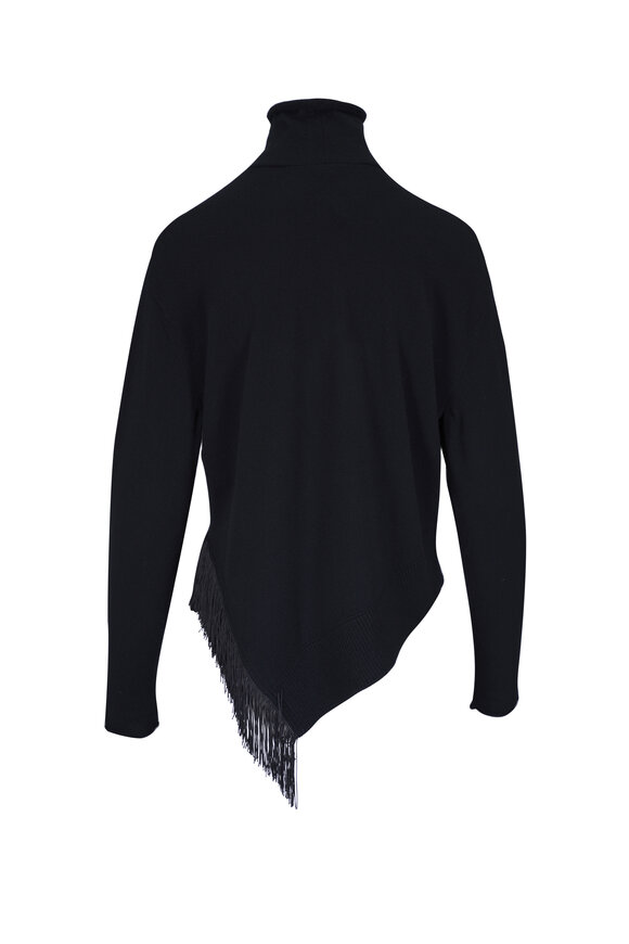 Dorothee Schumacher - Fringe Statement Black Wool & Cashmere Sweater