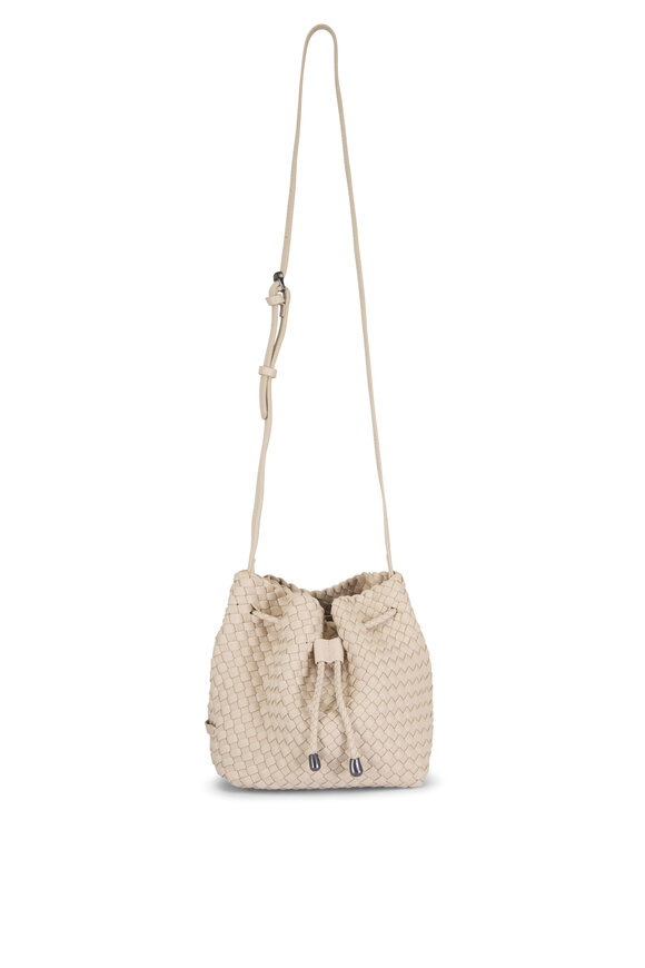 Naghedi Gramercy Ecru Woven Bucket Bag - view 1