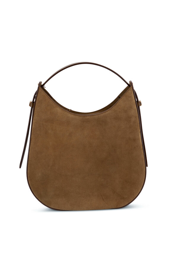 Tod's - Olive Green Suede Medium Hobo Bag