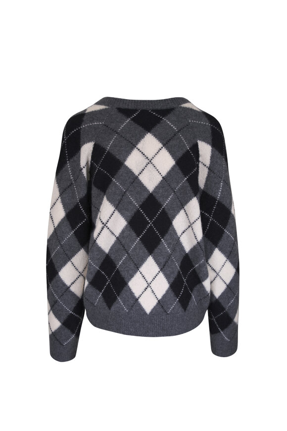 Nili Lotan Feron Multicolor Argyle Cashmere & Silk Sweater - view 3