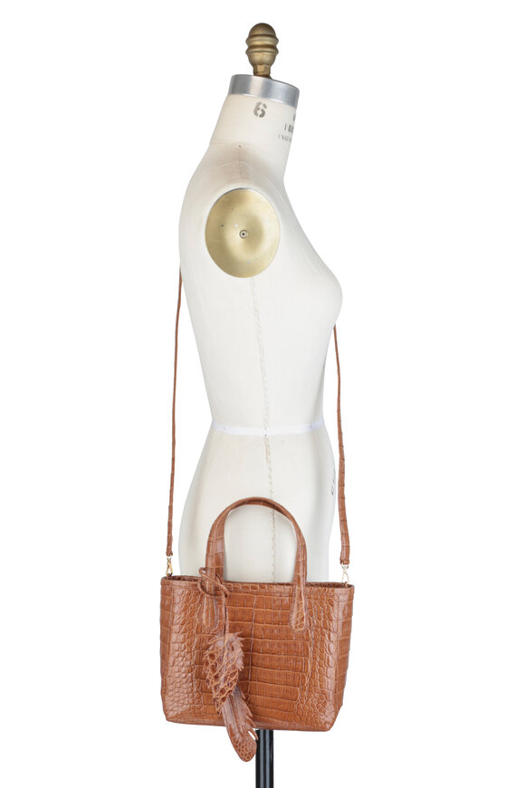 Nancy Gonzalez - Erica Mini Cognac Crocodile Mini Tote