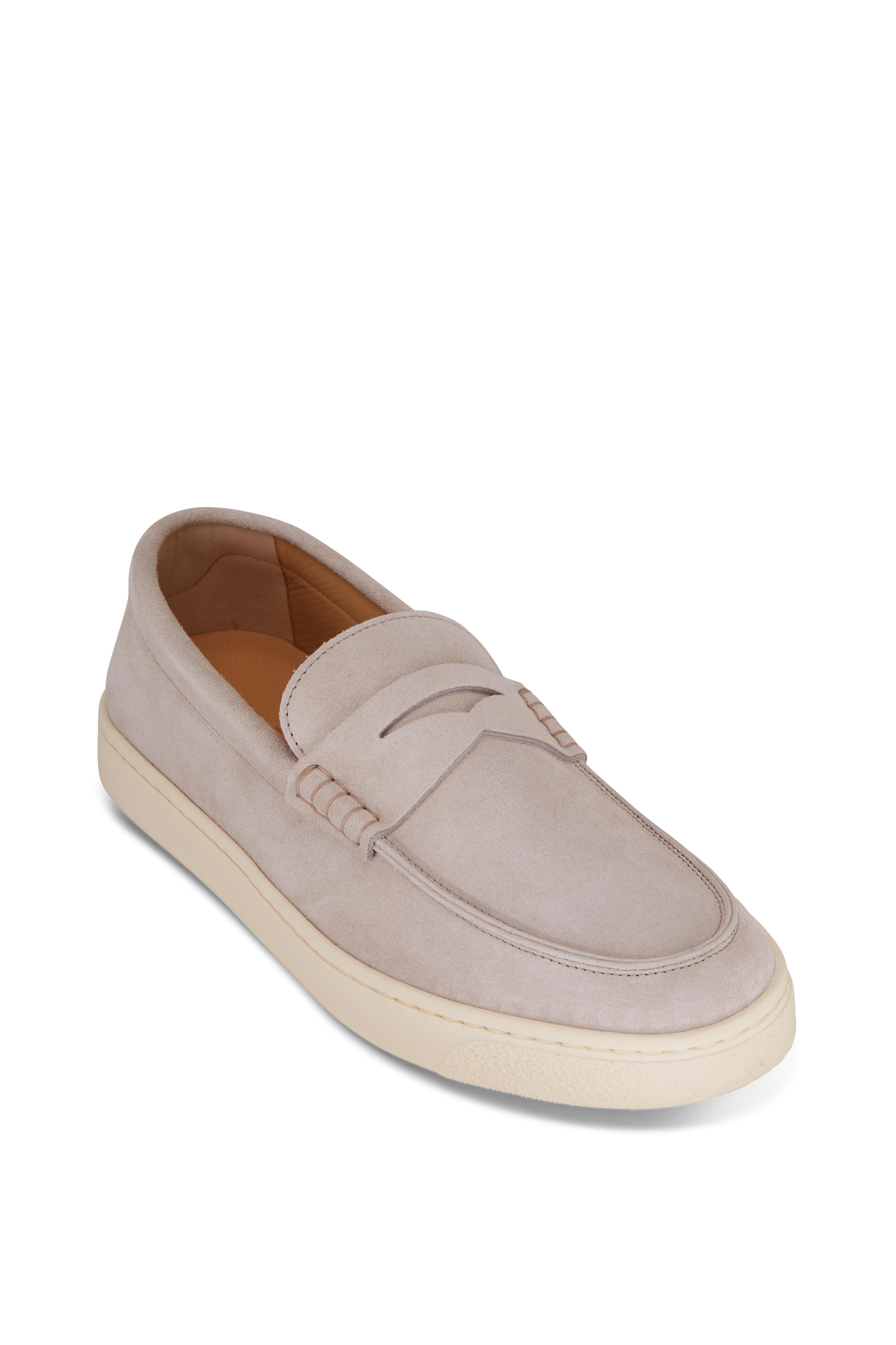 Brunello Cucinelli - Men - Boat Shoes Grey Brown