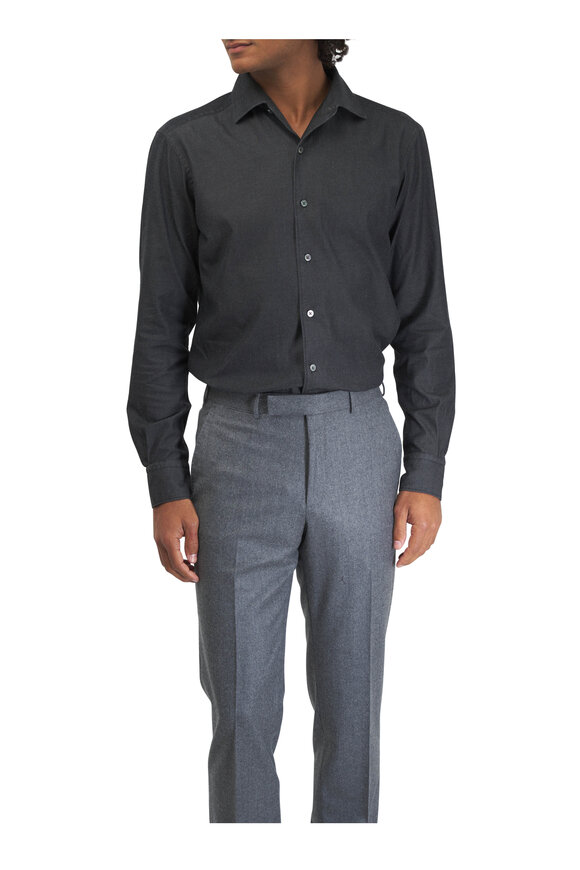 Zegna - Medium Gray Wool Pant 