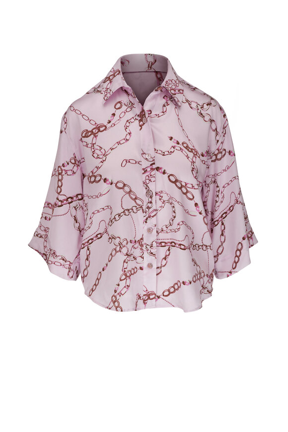 L'Agence - Patrice Lilac Silk Top 