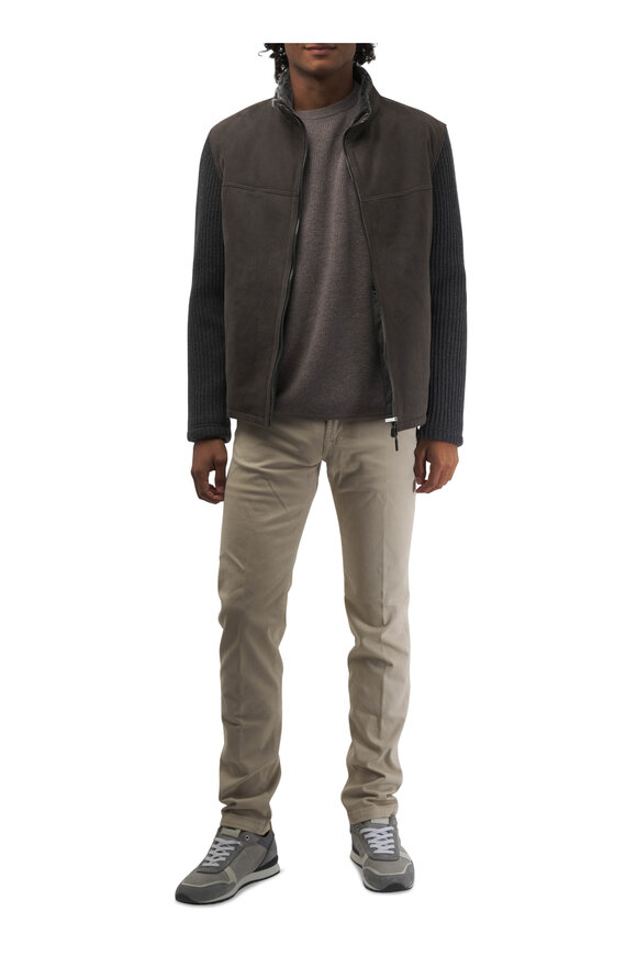 Marco Pescarolo - Drill Beige Cotton & Cashmere Five Pocket Pant 