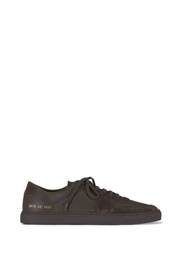 Common Projects BBall Duo Olive Leather & Suede Low Top Sneaker - view 2
