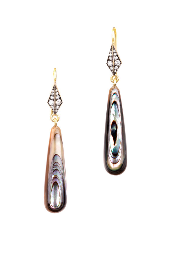 Sylva & Cie - 18K Yellow Gold Diamond Earrings