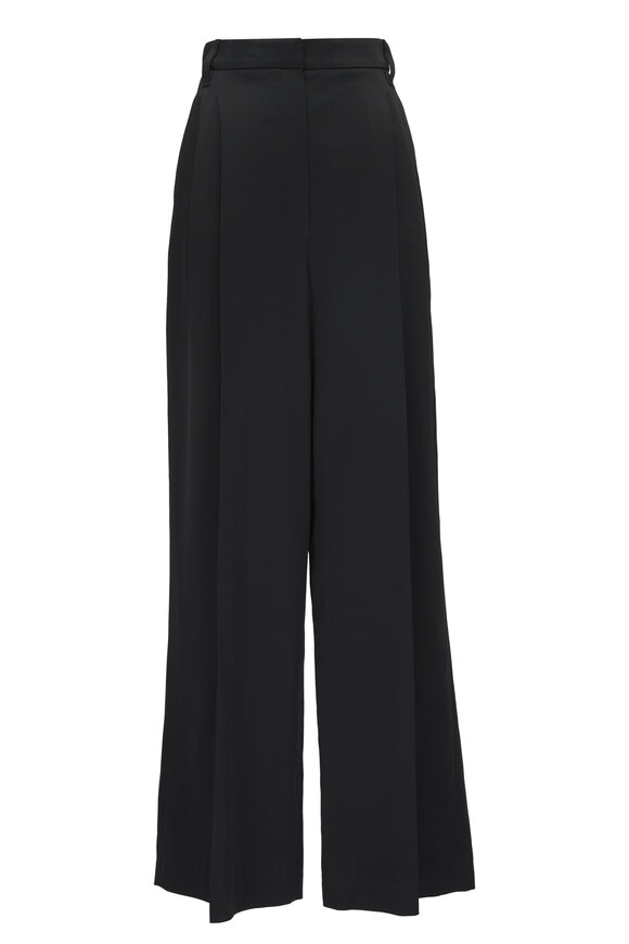 Brunello Cucinelli Black Evening Pleated Pant