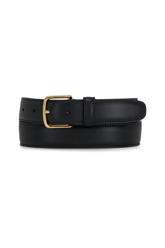 The Row Classic Black Leather Belt