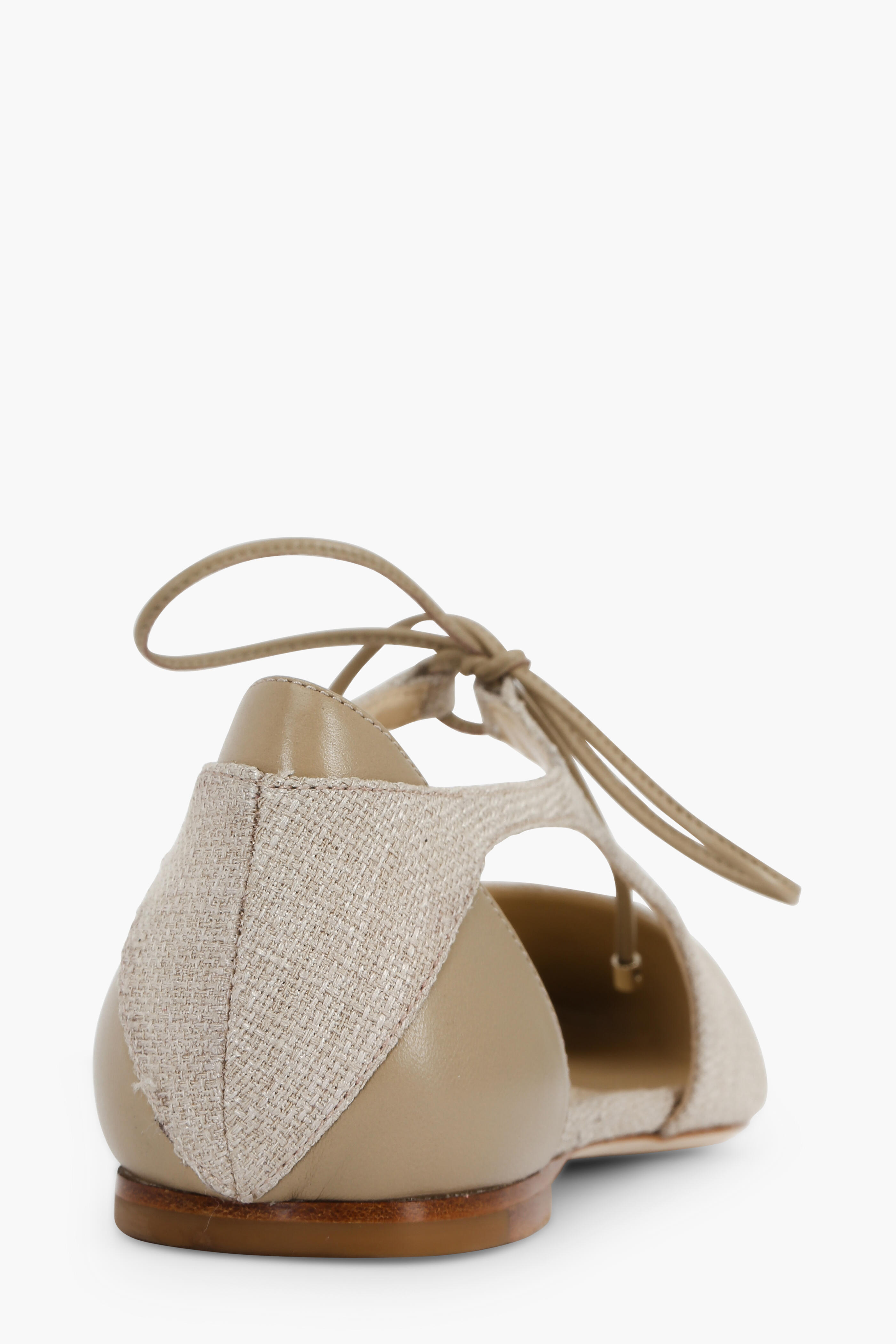 Jimmy Choo - Vanessa Chai Tweed Canvas Cross Front Tie Flat