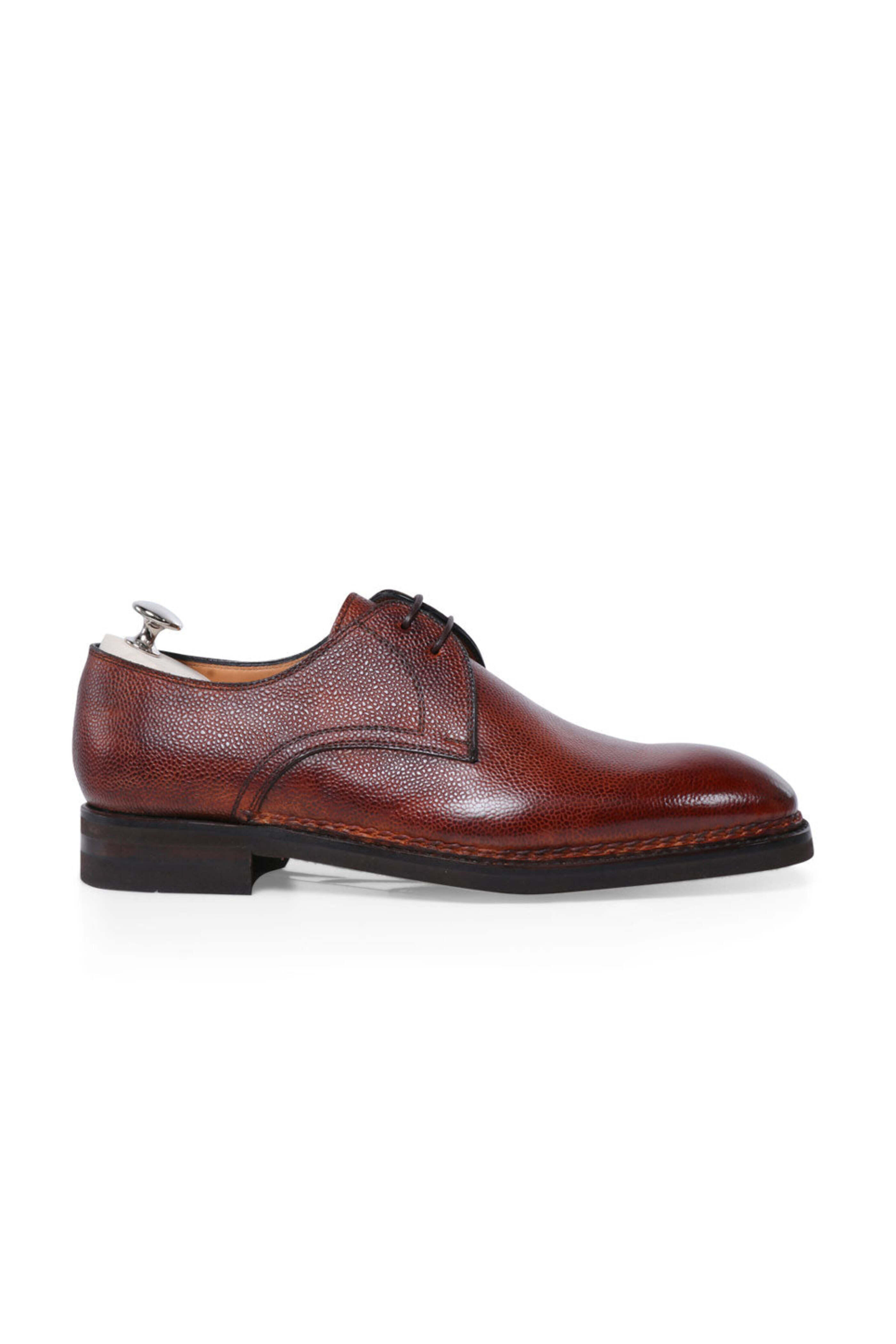 Bontoni - Carnera Pebble Grain Leather Laceup in Brown