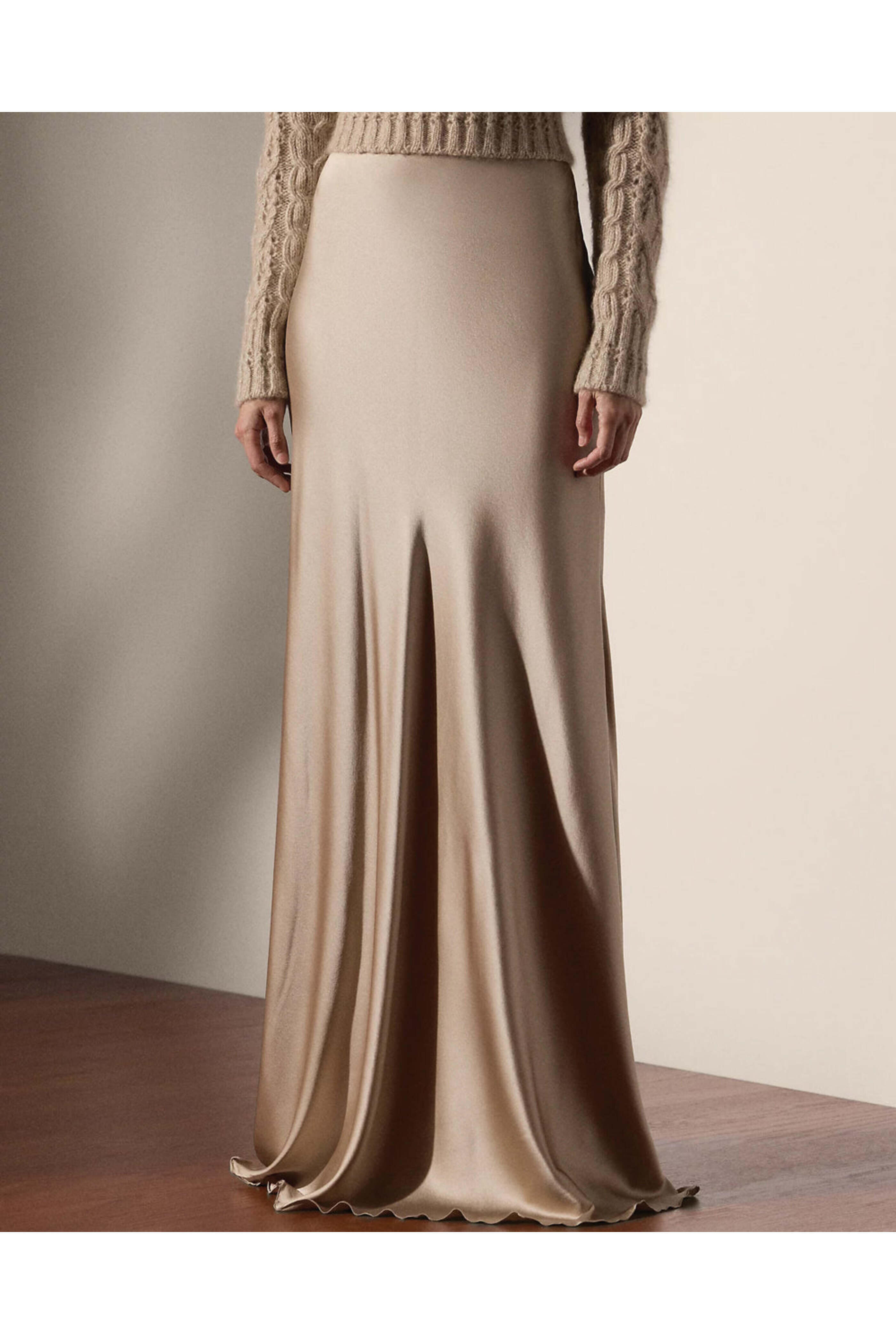 Ralph Lauren - Mineral Satin Masina Maxi Skirt