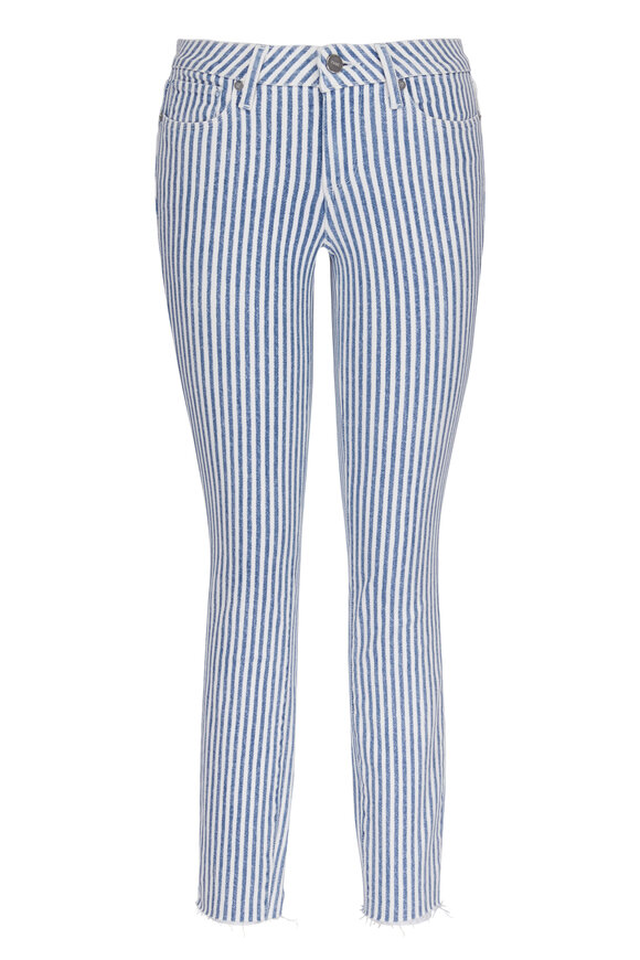 Paige - Verdugo Sky Blue Crop Striped Jean