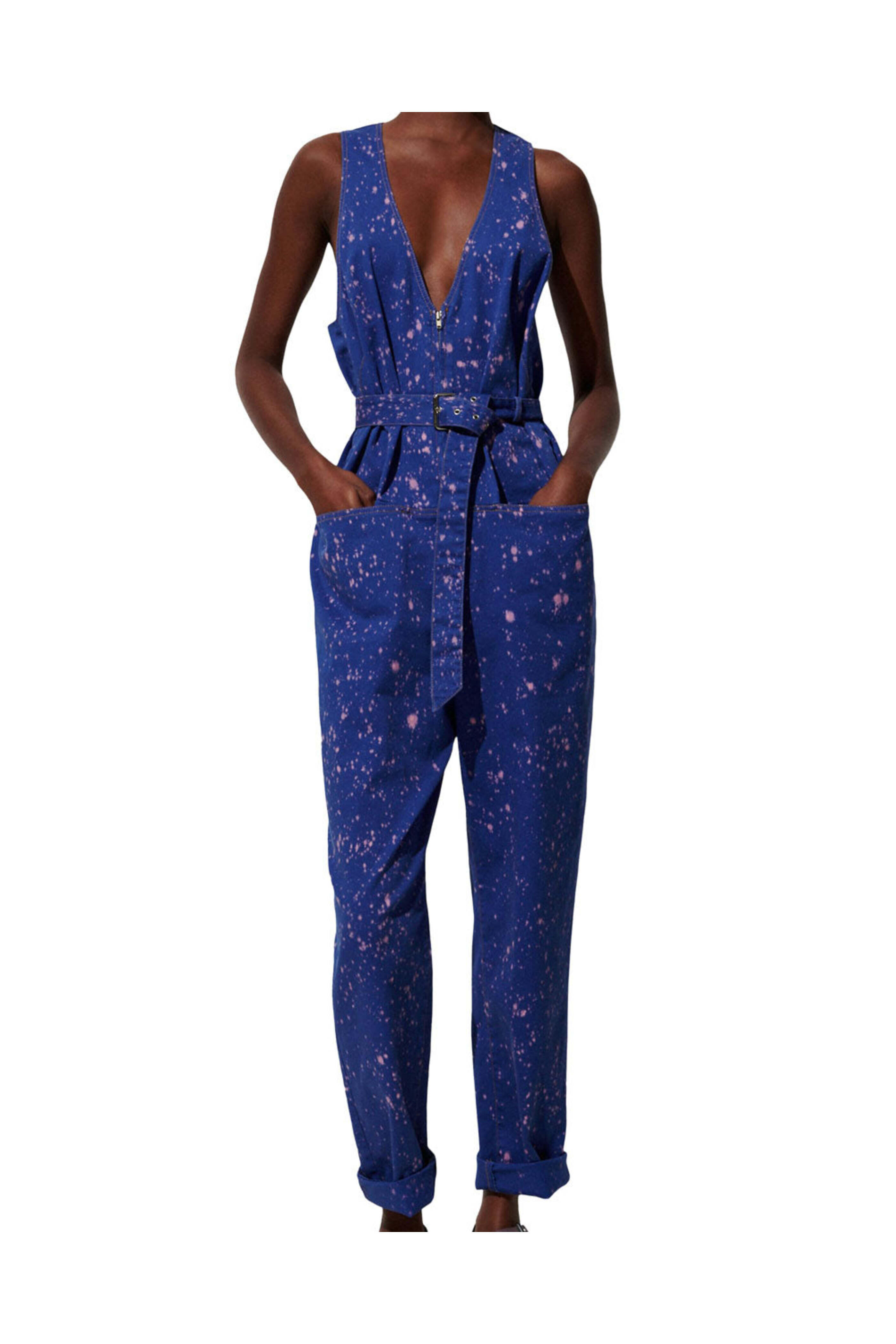 Rachel Comey - Blue Sleeveless Asa Jumpsuit