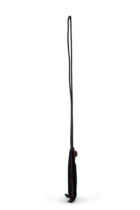 Veronica Beard Tether Tiger’s Eye Cabochon Black Suede Crossbody - view 3