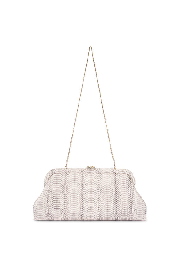 Jimmy Choo Skylar Roccia Embossed Leather Clutch