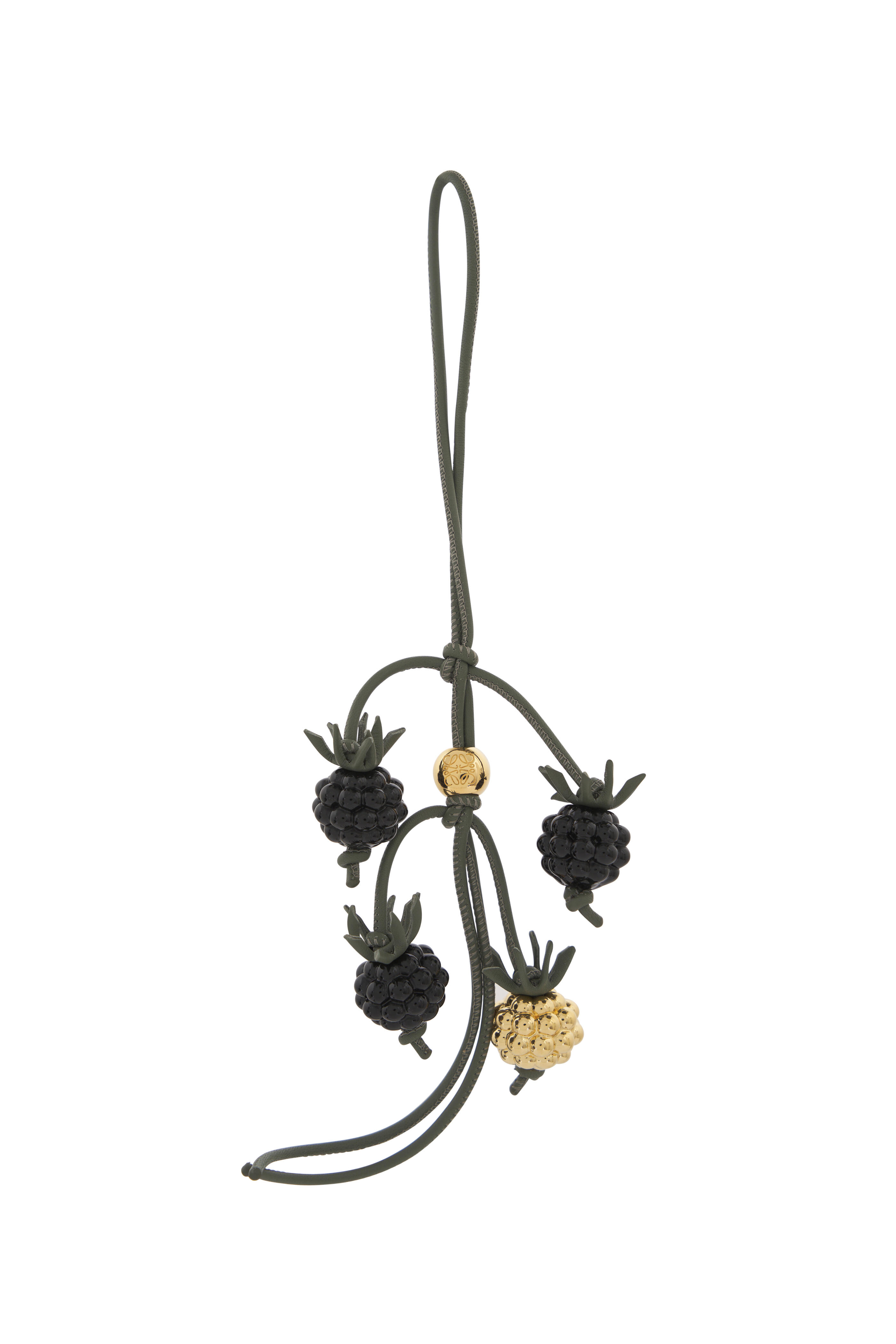 Loewe - Black & Gold Tone Blackberry Charm