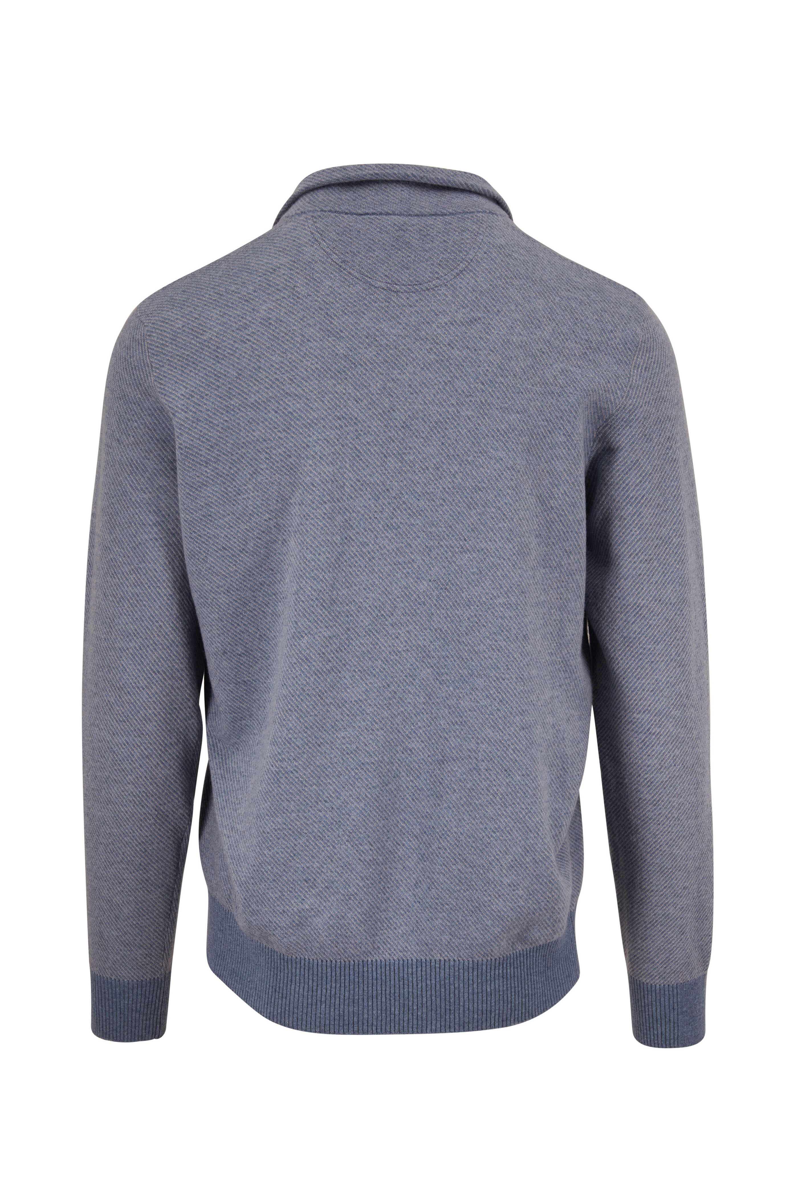 ロロピアーナ JK 44 Loro Piana - Roadster Blue Quarter Zip Pullover | Mitchell