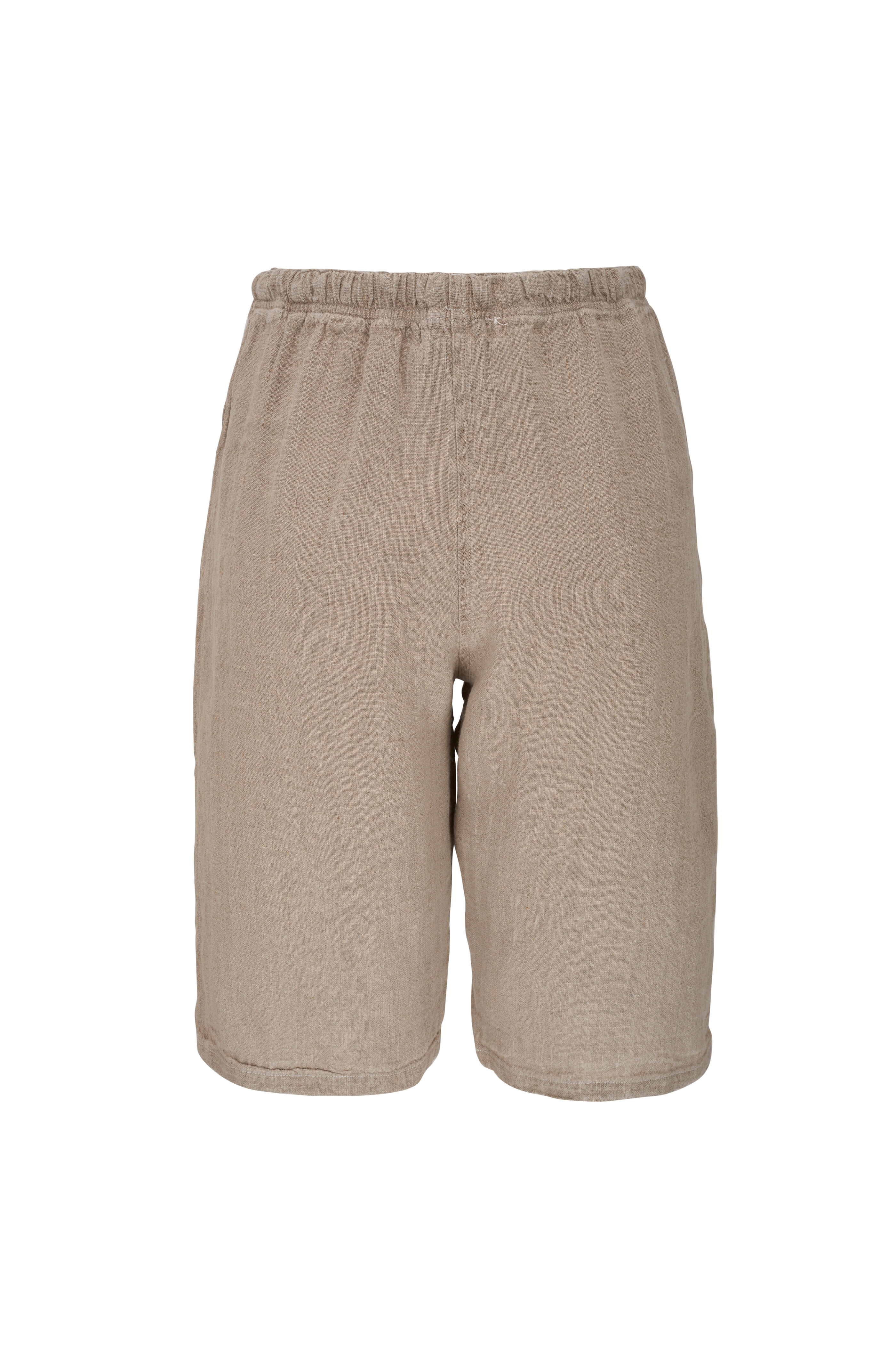 Stella Bianca - Beige Linen Sacco Bermuda Shorts